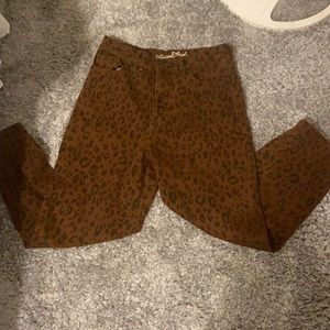 Cheetah print jeans